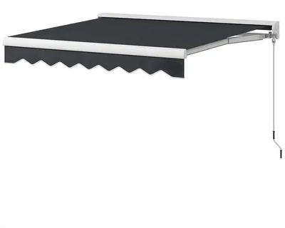 Produktbild von Seitenmarkise 250×200 cm – Ausziehbare Markise Hand/Elektrisch – Sichtschutz & Sonnenschutz Balkon Terrasse Hellgrau