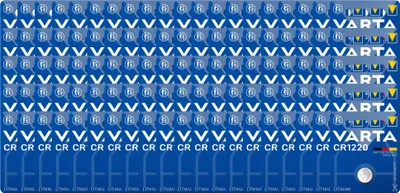 Produktbild von Varta CR1220 Lithium Knopfzellen 3V 1er-Blister – 100er-Pack