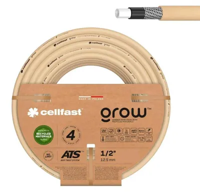 Immagine prodotto di Cellfast GROWGrowGrow Tubo da giardino a 4 strati ATS Tricot intrecciato antialghe resistente ai raggi UV (1/2" 15 m)