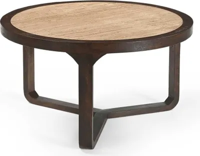 Produktbild von Couchtisch Morris Mangoholz Braun / Travertin