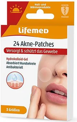 Produktbild von 24 AKNE-PATCHES 3-Größen mit Hydrokolloid-Gel transparent Pickelentferner Anti Pickel Pflaster Patch Pads 74