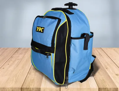 Produktbild von YPC Juggernaut Trolley Werkzeugrucksack XXL – Wasserfester Werkzeug Organizer, Stabiler Teleskopgriff, Tragegriffe & Kunststoffboden, Schultergurt mit Brustriemen, Blau, 54x36x25cm – 15kg Tragkraft