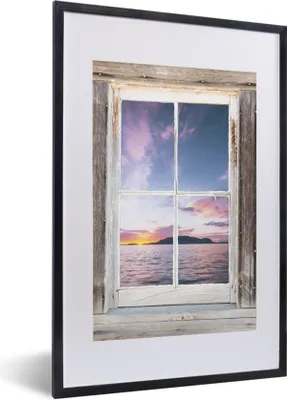 Produktbild von MuchoWow® Gerahmtes Poster Aussicht - Insel - Meer 40x60 cm - Poster mit Schwarzem Bilderrahmen Wandposter Rahmen Foto Bilder - Poster in Rahmen