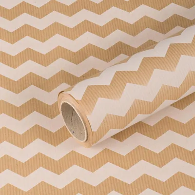 Produktbild von Geschenkpapier Chevron, 0,70 x 10 m, Kraftpapier - Geburtstag & Weihnachten