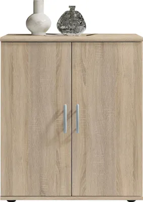 Produktbild von LOCARNO Kommode Sonoma Eiche Holznachbildung Spanplatte mit 2 Türen 70x30x60cm