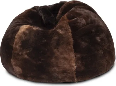 Produktbild von Sessel Sitzsack Beanbag Sitzkissen Premium-Beutel weicher Schafwollbeutel Neuseeland - Braun