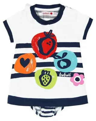 Produktbild von Bóboli Mädchen Kleid blau gestreift kurzärmlig Gr. 68-92 92
