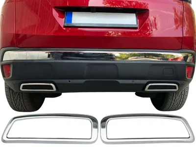 Obrázok produktu pre Chrómový rámik výfuku z nehrdzavejúcej ocele pre PEUGEOT 3008 II | BJ od 2016-