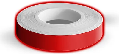 Obrázek produktu pro Pruhy na ráfky kol motocyklů reflexní červené 9 mm x 6 mt