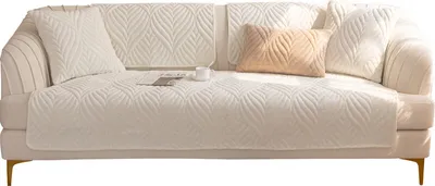 Produktbild von (90 * 210 cm, milchig weiß) Sofa-Überwurfdecke, warme, superweiche, kurze Plüschdecke/Sofabezug für 1 2 3-Sitzer L-Form U-Form Ecksofa