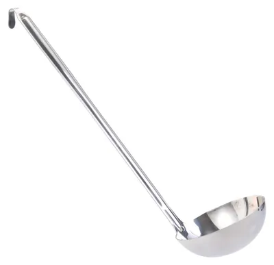 Suppenkelle Edelstahl 13 cm mit langem Griff und Aufhängehaken