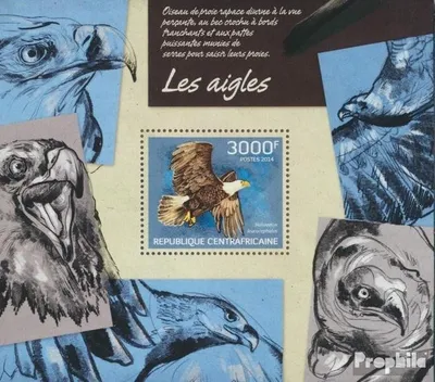 Produktbild von Briefmarken Zentralafrikanische Republik 2014 Mi Block 1154 (kompl. Ausgabe) postfrisch Adler