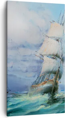 Produktbild von Bild auf Leinwand - Leinwandbild - Meer Segelschiff - 45x80cm - Wand Bild - Wanddeko - Wandbilder - Leinwanddruck - Bilder - Kunstdruck - Wanddekoration - Leinwand bilder - Wandkunst - PA45x80-3782