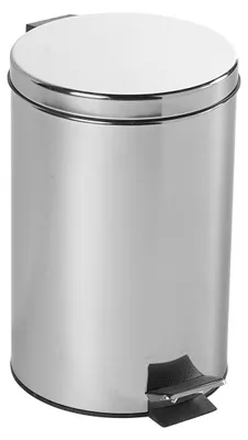 Produktbild von Aqualine SIMPLE LINE Abfallbehälter rund 12l, Edelstahl glanz