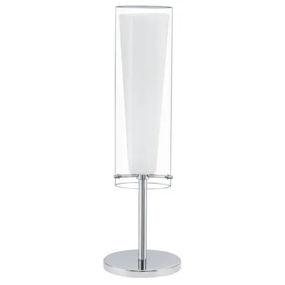 Image de Eglo PINTO, chambre à coucher, salon, chrome, transparent, blanc, blanc, E27, 60W, AC