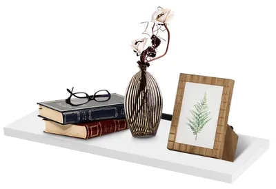 Image de Omgoods - Étagère murale, design moderne, blanc