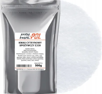 Zdjęcie produktu dla KWASEK CYTRYNOWY 500g Kwas spożywczy czysty naturalny wysoka jakość Kol-Pol