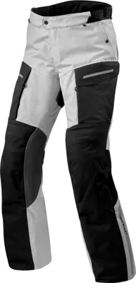 Image de Pantalon de moto en textile Revit Offtrack 2 H2O, argent/noir, short 3XL