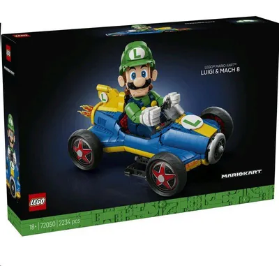 Obrázek produktu pro LEGO Super Mario Mario Kart™ – Luigi a Mach 8, Sada na stavění, 18 rok/roky, Plast, 2234 kusů, 2,94 kg