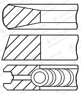 Produktbild von GOETZE ENGINE 08-320206-10 Kolbenringsatz Kolbenringe