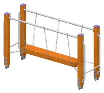 Produktbild von Spielplatz Balancierbrücke Schwebebalken Hängebrücke Kletterbrücke Wackelbalken