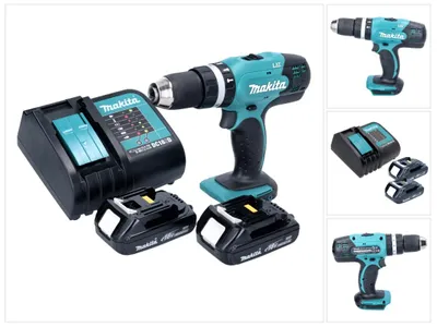Produktbild von Makita DHP 453 SY Akku Schlagbohrschrauber 18 V 42 Nm + 2x Akku 1,3 Ah + Ladegerät