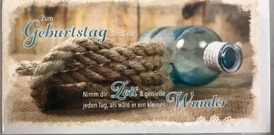 Produktbild von Geburtstagskarte mit Spruch - Glückwunschkarte mit Umschlag
