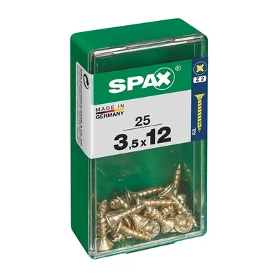 Zdjęcie produktu dla SPAX 4081020350121, Śruba, Stal, Cynk, Drewno, Płaska głowa, Pozidriv, Żółty