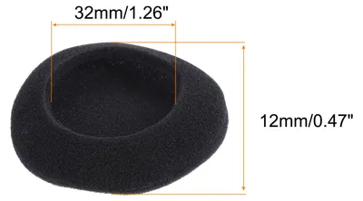 Image de Embouts en Mousse de Remplacement pour šŠcou-teurs, 10 Piššces, Couleur Noire, Taille 55mm