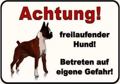 Produktbild von vianmo Holzschild 30x40 cm Achtung freilaufender Hund