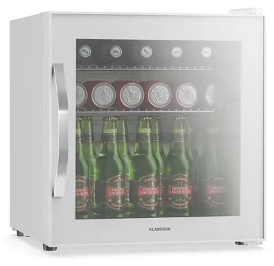 Image de Klarstein Réfrigérateur Pour Boissons 47L - Porte Verre Miroir, 0-13°C, 2 Étagères Amovibles, Température Réglable, Mini Frigo Boisson, Design Compact