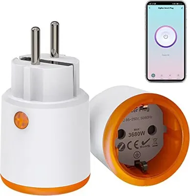 Produktbild von Smart Plugs, ZigBee Socket Timer -Stromverbrauchsüberwachung, programmierbare Steckersteuerung Tuya App, 16A Voice Control Compatible Alexa & Google