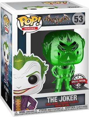 Produktbild von funko Batman Arkham Asylum - The Joker Vinylfigur Special Edition Green Chrome Nr. 53 ca. 9 cm