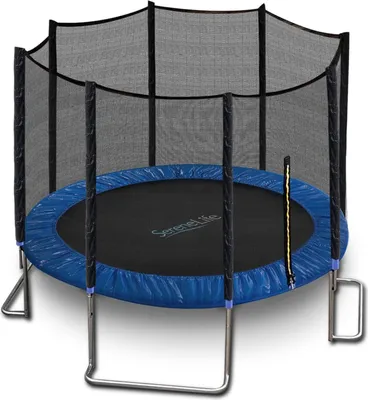 Produktbild von SereneLife Trampolin Outdoor Kinder Ø 244/305 / 366 cm, Kindertrampolin mit Randabdeckung & Netz für Sicherheit, Gartentrampolin ASTM-