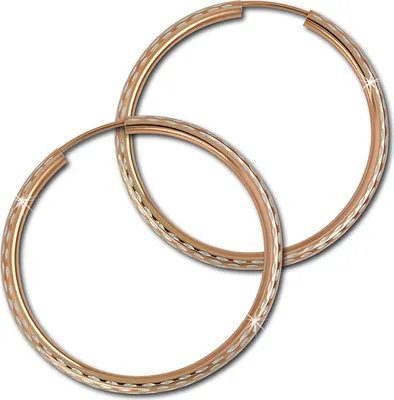 Produktbild von SilberDream Creolen 30mm rosegold Ohrringe Silber 333 vergoldet Damen D2SDO0003E