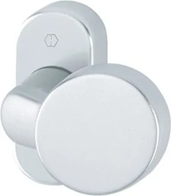 Produktbild von Hoppe PT-Knopfrosette, VK8, RH12, ALU, 58G/55, Knopf drehb, oval, a. Ros., verd. verschr.F1