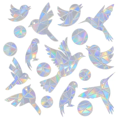 Vogelschutz-Fensteraufkleber, 54 Stück, Regenbogen-Prisma, Anti-Kollision