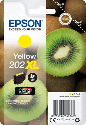 Immagine prodotto di Epson C13T02H44020 Kiwi 202XL cartuccia d'inchiostro 1 pz Originale Resa elevata (XL) Giallo