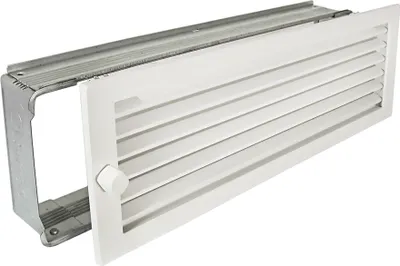 Produktbild von Warmluftgitter WG 4515 W Lüftungsgitter Weiss 450 x 150mm Zuluft Abluftgitter