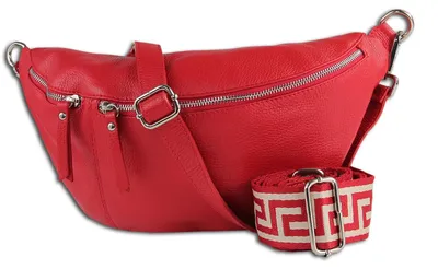 Image de Toscanto Crossbody Bags Sac banane rose en cuir OTT821BR