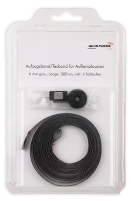 Jalousie-Reparatieset, Gurtband 300 cm, grau, Polyester