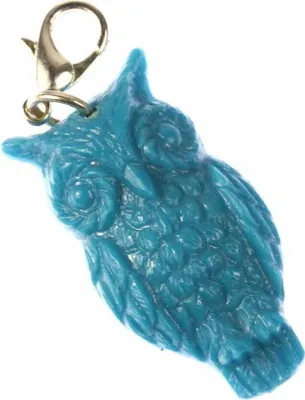 Produktbild von Eule Charm Anhänger Bettelarmband Miniblings Charmes Vogel Uhu Eulen türkis