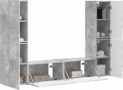 Produktbild von Langlebige 3 pcs - Montage erforderlich - Beton Grau - Möbel184597 - TV-Schränke