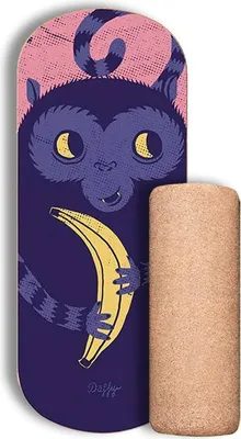 Produktbild von Daffy Boards Kinder Balance Board Set mit Korkrolle - Banana Monkey