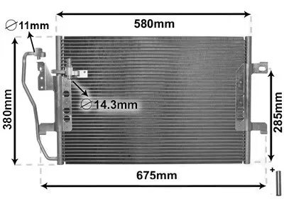 Produktbild von VAN WEZEL 30005289 Kondensator Klimaanlage Klimakondensator passend für MERCEDES-BENZ A-Klasse (W168)