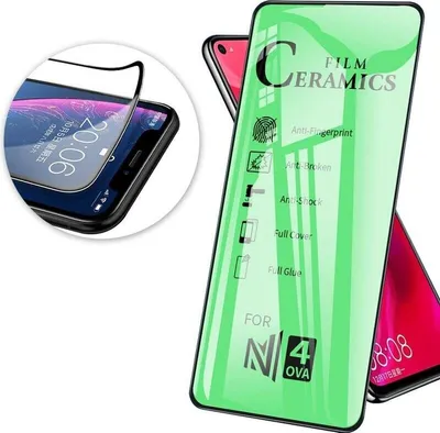 Produktbild von Schutzglas 9D Full Covered Keramik für iPhone Xr Premium Tempered Glas Displayglas Panzer Folie Schutzfolie Anti-Finger