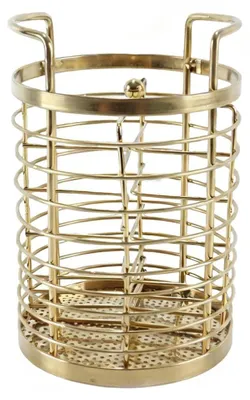 Goldener Besteck-Organizer aus Edelstahl, 16,5 x 11 cm