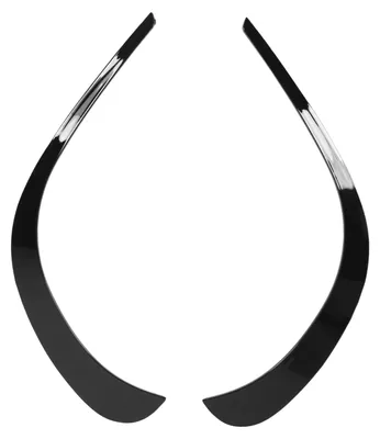Immagine prodotto di 2 paraurti anteriori con prese d'aria Canard, sinistro e destro, nero lucido, ricambio per Mercedes-Benz GLC X253, GLC260, GLC300 (dal 2020 in poi)