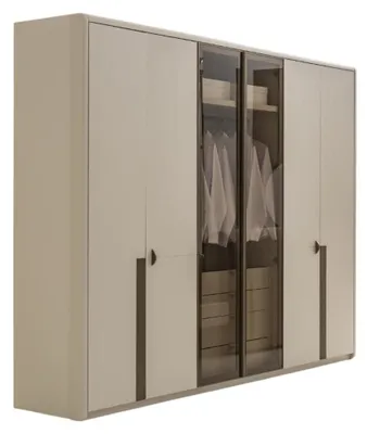 Produktbild von Kleiderschrank Garderobenschrank Schlafzimmer Beige Modernes Design Möbel