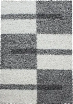 Produktbild von Hochflor Teppich Gianna rechteckig, Farbe: Hellgrau, Größe:280x370 cm